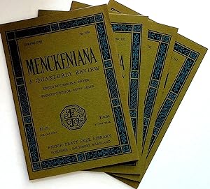 Menckeniana: A Quarterly Review. 4 issues from 1989: Spring, Summer, Fall, and Winter