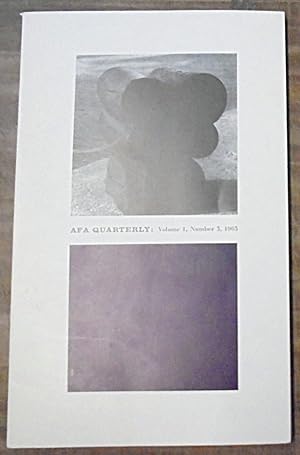 The Role of Government in Art Today : AFA Quarterly : Volume 1, Number 3, 1963