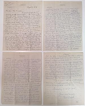 Lengthy and historically important Autographed Letter Signed to his editor on personal letterhead