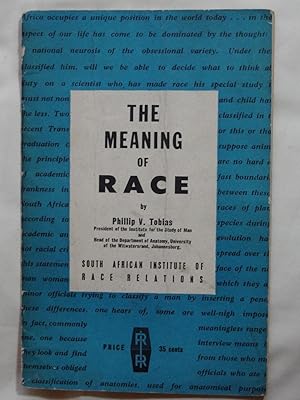 THE MEANING OF RACE A Lecture given to inaugurate a Seminar on Man