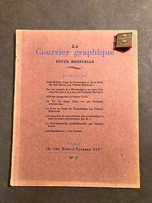 Le Courrier graphique n° 9. Revue des arts graphiques et des industries qui s'y rattachent.