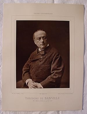[Photographie originale parue dans la Galerie Contemporaine]. Théodore de Banville. Né à Moulins ...