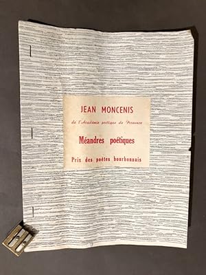 Méandres poétiques. Prix des poètes bourbonnais.