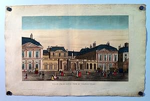 [Paris]. "Vue du Palais Royal prise du Château d'eau". [Eau-forte aquarellée].