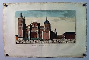 [Espagne]. "Église cathédrale de Tolède en Espagne". [Eau-forte aquarellée].