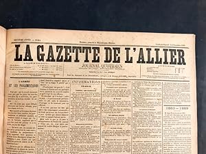 La Gazette de l'Allier. Journal quotidien organe du parti Républicain National. Deuxième année, n...
