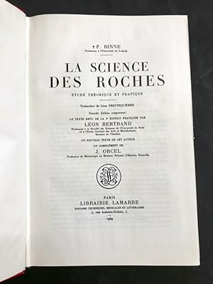 La Science des Roches. Etude théorique et pratique. Traduction de Léon Pervinquières. Nouvelle éd...