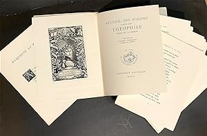 Recueil des poésies faites par Théophile pendant sa prison. Texte établi par Mario Roques.