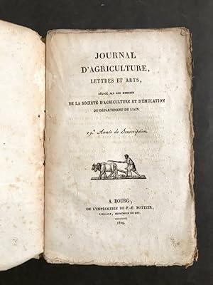 Journal d'Agriculture, Lettres et Arts, rédigé par les membres de la Société d'Agriculture et d'É...