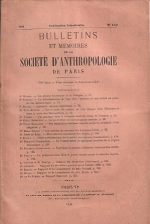 Bulletins Et Memoires De La Societé D'anthropologie De Paris / Tome Septieme : Fascicule 4-5-6