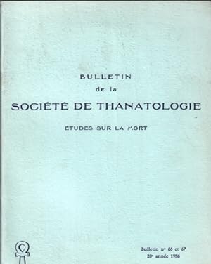 Société de thanatologie de langue française n° 66 et 67 / etudes sur la mort