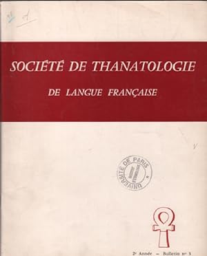 Société de thanatologie de langue française n° 3 : sommaire :les services thanatologiques dans l'...