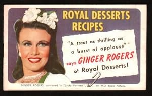 Royal Dessserts Recipes with Ginger Rogers, Book R8-40