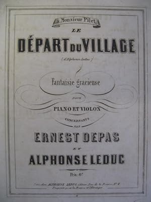 DEPAS LEDUC Le Départ au Village Violon Piano 1859