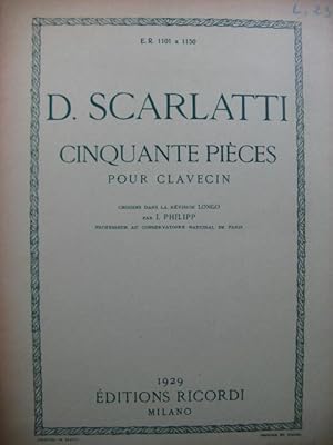 SCARLATTI D. Pièce No 237 pour Clavecin 1929