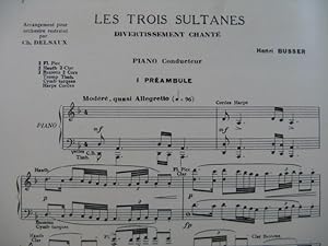 BUSSER Henri Les Trois Sultanes Divertissement Orchestre 1924
