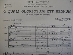 VICTORIA O Quam Gloriosum Chant 1952