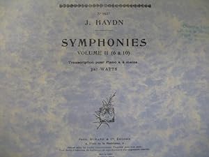 HAYDN Joseph Symphonies Vol 2 Piano 4 mains 1950