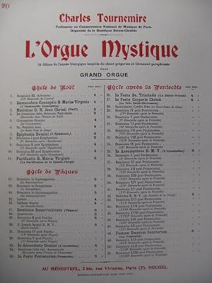 TOURNEMIRE Charles L'Orgue Mystique No 20 Orgue 1930