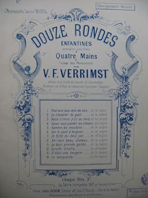 VERRIMST V. F. 12 Rondes Enfantines Piano 4 mains XIXe