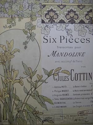 COTTIN Jules La Nuit a semé ses étoiles Ph. Maquet Piano Mandoline