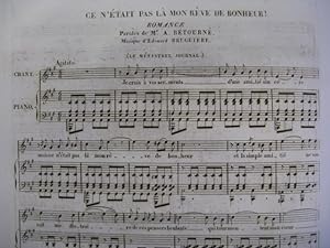 BRUGUIERE Edouard Rêve de Bonheur Piano Chant 1834