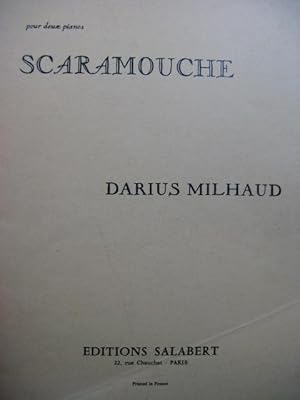 MILHAUD Darius Scaramouche 2 Pianos 4 mains 1979
