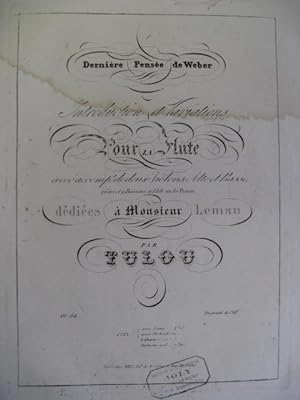 TULOU Jean-Louis Dernière Pensée Weber Flute ca1850