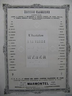 WEBER L'Invitation à la Valse Piano XIXe siècle