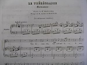 DE BEAUPLAN Amédée Le Thélégraphe Piano Chant 1834