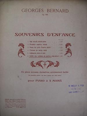 BERNARD Georges Défilé des Soldats Piano 4 mains ca1920