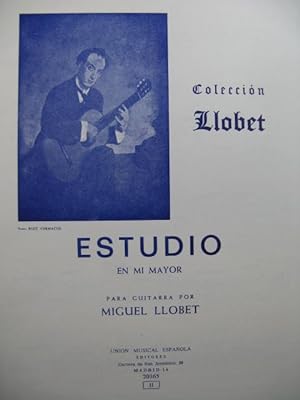 LLOBET Miguel Estudio en Mi Mayor Guitare 1977