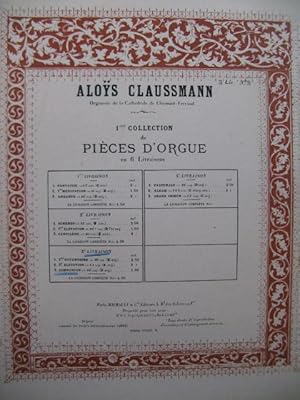 CLAUSSMANN Aloÿs Communion en Ré Maj Orgue 1893