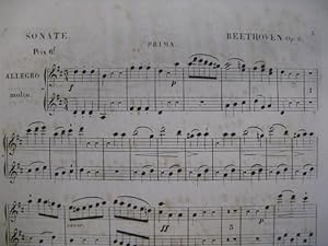 BEETHOVEN Sonate op 6 Piano 4 mains XIXe
