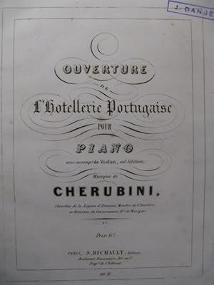 CHERUBINI Luigi L'Hotellerie Portugaise Ouverture Orchestre ca1850