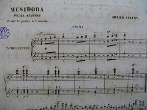 TALEXY Adrien Musidora Polka Mazurke Piano 4 mains ca1857