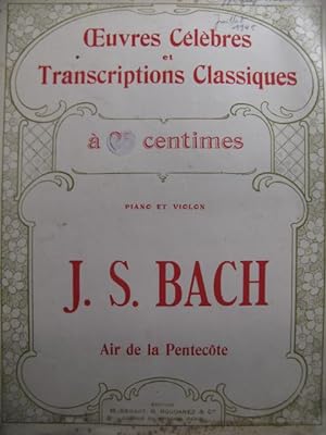 BACH J. S. Air de la Pentecôte Violon Piano
