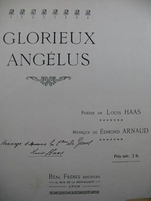 ARNAUD Edmond Glorieux Angelus Dédicace Chant Piano