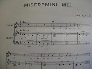 ROCHE Louis Miseremini Mei Chant Orgue 1952