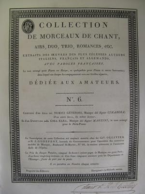 Collection de Morceaux de Chant n° 6 Chant Harpe ou Piano ca1805