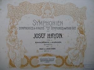 HAYDN Joseph Symphonien Symphonies Piano 4 mains