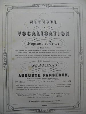 PANSERON Auguste Méthode de Vocalisation XIXe