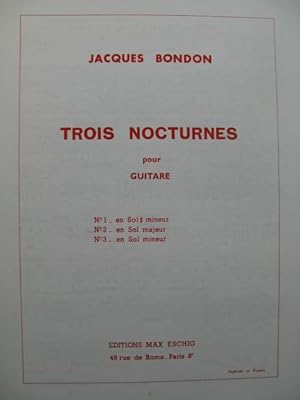 BONDON Jacques Nocturne No 2 Guitare 1972