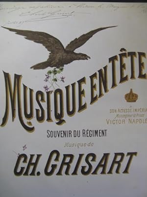 GRISART Charles Musique en Tête Dédicace Piano 1885