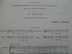 JANEQUIN Clément La Guerre La Bataille de Marignan Renaissance Chant 1970