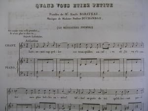 DUCHAMBGE Pauline Quand vous étiez petite Piano Chant 1834
