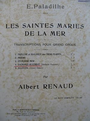 PALADILHE Les Saintes Maries de la Mer Orgue 1892