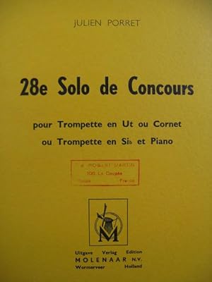 PORRET Julien 28e Solo de Concours Piano Trompette ou Cornet 1964