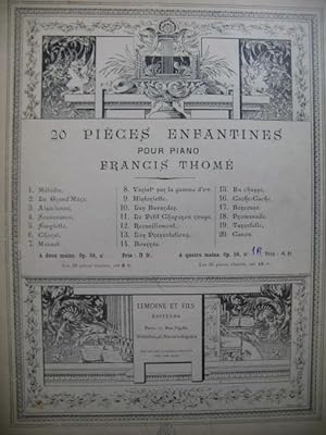 THOMÉ Francis Cache-Cache Piano 4 mains XIXe