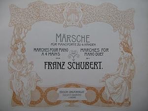 SCHUBERT Franz Marches Märsche Piano 4 mains 1901